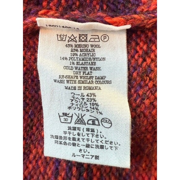 YMC You Must Create Merino Wool & Mohair Striped Men's Sweater Multicolor Size L - Picture 4 of 8